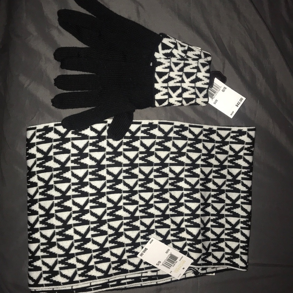 Michael’s Kors infinity scarf and gloves